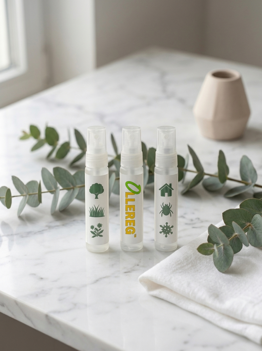 OLLEREG allergy relief spray bottles